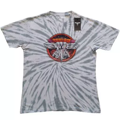 Buy Van Halen 'Chrome Logo' Dye Wash T Shirt - NEW • 15.49£