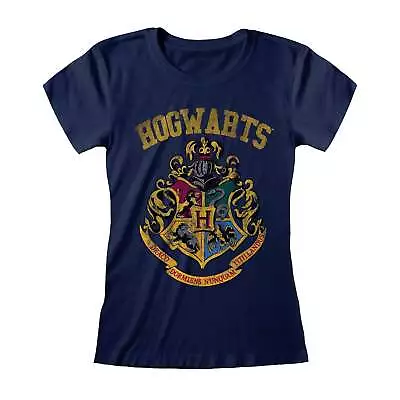 Buy Harry Potter Hogwarts Faded Crest Fitted T-Shirt • 15.99£
