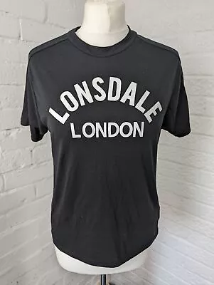 Buy Lonsdale Spellout Oversize T Shirt - Size 10 - Black - Cotton - P2P 19  • 6.95£