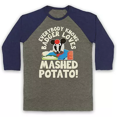 Buy Bodger & Badger Everybody Knows Loves Mashed Potato 3/4 Sleeve Baseball Tee • 22.99£