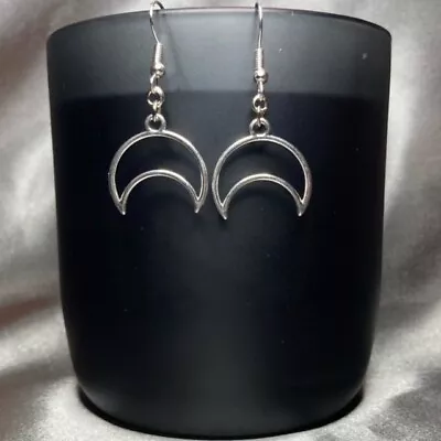 Buy Handmade Silver Moon Lunar Earrings Gothic Gift Jewellery • 4.50£