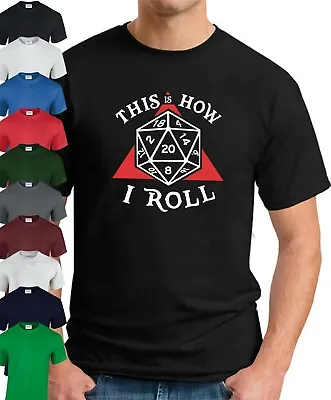 Buy THIS IS HOW I ROLL DND T-SHIRT > Dungeons And Dragons Dice Polyhedral RPG Top • 9.49£