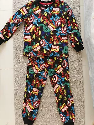 Buy Boys Marvel Comics Pyjamas PJ Set. • 4.99£