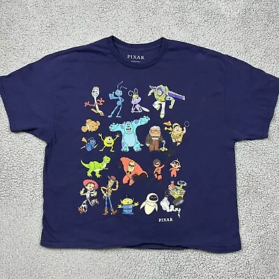 Buy Disney Pixar Shirt Womens Extra Large Boxy Slighlty Cropped Blue Movie Character • 11.54£