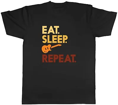 Buy Eat Sleep Guitar Mens T-Shirt Musician Band Guitarist Instrument Unisex Tee Gift • 8.99£