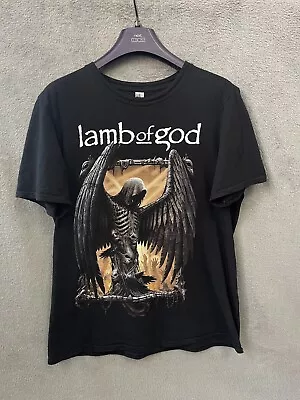 Buy Lamb Of God Official Winged Death Metal Band T-Shirt, Black UK Size Medium • 29.99£