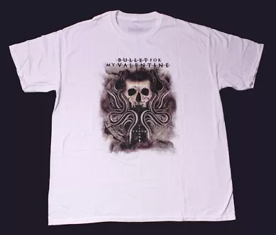 Buy Bullet For My Valentine Snakes & Skull White T-shirt. Extra Large. New. • 16.95£