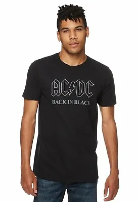 Buy AC/DC Men Cotton Black Graphic Print Retro ACDC Rock Band T Shirt Top M L XL 2XL • 12.34£