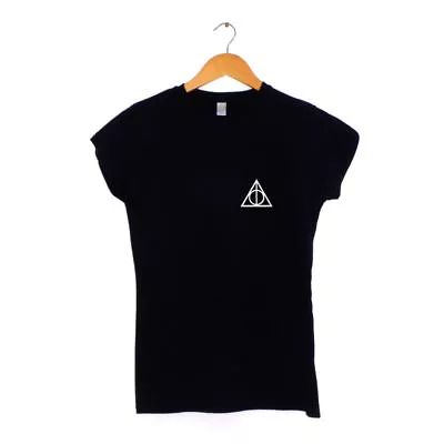 Buy Deathly Hallows Ladies T-shirt POCKET Design Harry Beasts Potter Fan Clothing • 13.99£
