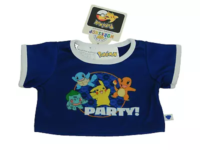 Buy Build A Bear Clothes Pokemon Blue Party T Shirt - Pikachu Bulbasaur BNWT • 10.99£