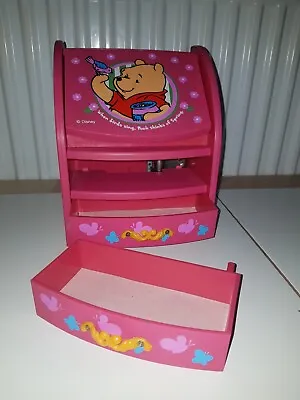 Buy Vintage Disney Musical Jewelry Trinket Box Winnie The Pooh Tune Twirling Pink • 8£