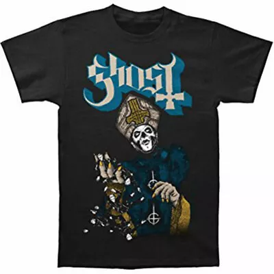 Buy Officially Licensed Ghost Papa Of The World Mens Black T Shirt Ghost Band Tee • 16.95£