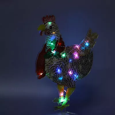 Buy Christmas Chicken Shape Decorative LED Lights Light Up Christmas Decor With • 14.47£