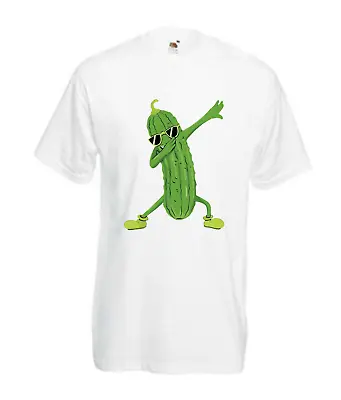 Buy NewKids Men's Women Dabbing Dance Pickle With Glasses T-shirt Crew Neck Gift Top • 8.49£