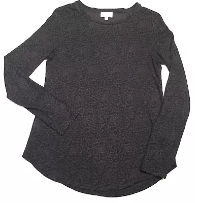 Buy Witchery Ladie's Black Brown Long Sleeve Round Neck Linen Blend Top T Shirt  XS • 9.99£