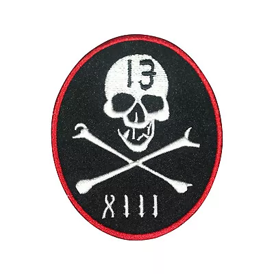 Buy Lucky 13 Skull XIII Logo Patch Iron On Sew On Embroidered Patch For Shirts • 2.49£