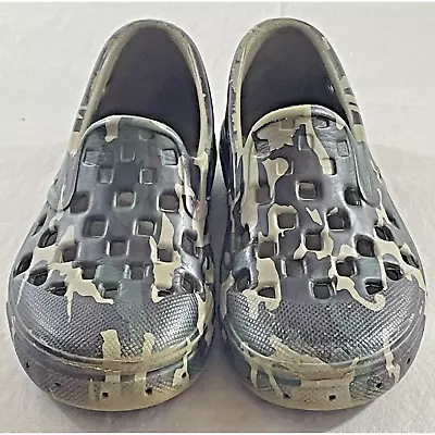 Buy Vans Trek Toddler Kid Size 8 Slip On Shoes Green Camouflage Camo Waterproof • 10.39£