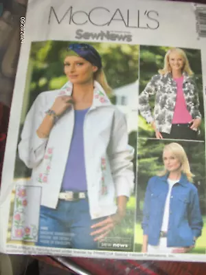 Buy New/unused- McCall's-Misses/Miss Petite Jean Jackets-Sizes 10,12,14 And 16  -£4 • 4£