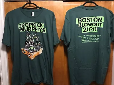 Buy Authentic DROPKICK MURPHYS ~ Men's XL ~ 2020 BOSTON Concerts 2 Sided T Shirt G • 37.88£