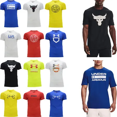 Buy Under Armour Mens T-Shirt Short Sleeve UA Gym Fitness HeatGear Crew Running New • 15.99£
