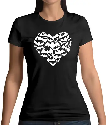 Buy Love Heart Animals Bats Womens T-Shirt - Chiroptera - Bat - Pet - Pets - Animal • 13.95£
