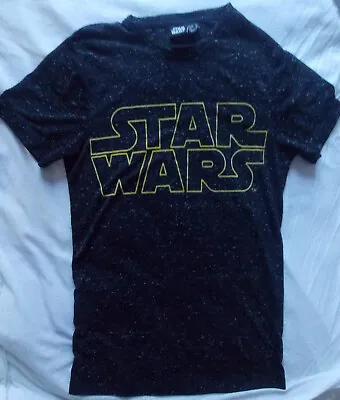 Buy Star Wars Logo Movie T-Shirt Size Xtra Small XS Charcoal Black Starfield Jedi • 8.89£