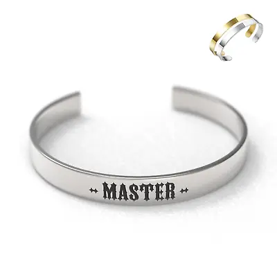 Buy Statement Master BDSM Cuff Bracelet, Fetish Jewellery, Bondage, Couples Gift • 18.50£