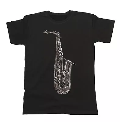 Buy Mens ORGANIC Cotton T-Shirt SAXOPHONE Music Instrument Musician Band Sax Player • 8.95£