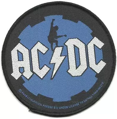 Buy AC/DC Blue Cog 2008 Circular WOVEN SEW ON PATCH Official Merch - No Longer Made • 1.99£