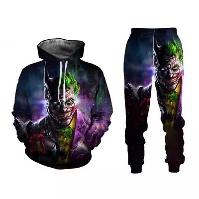 Buy Joker 3D Print Women/Mens Fashion Hoodie Sweatshirt+Pants Sport Suit 008 • 13.19£