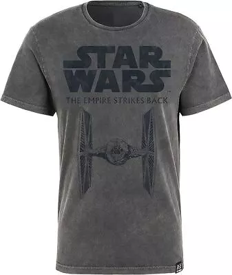 Buy Star Wars T-Shirt Empire Strikes Back Tie Fighter Men Cotton Grey T-Shirt • 22.95£