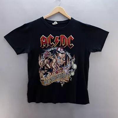 Buy ACDC T Shirt Large Black Are You Ready Rock Music Band Double Side Mens • 10.82£