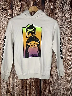 Buy H&M Youth Star Wars The Mandalorian Pullover Hoodie Size 12/14 Beige EUC • 11.02£
