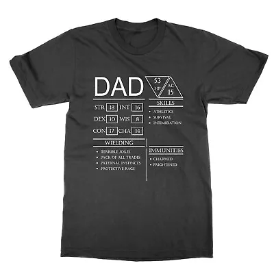 Buy Dad Dungeons And Dragons Character Sheet T-shirt Fathers Day Gift Dnd Rpg • 12.99£