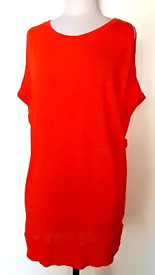 Buy WITCHERY Womens Coral/Orange Stretch Knit Top Size XS • 12.61£