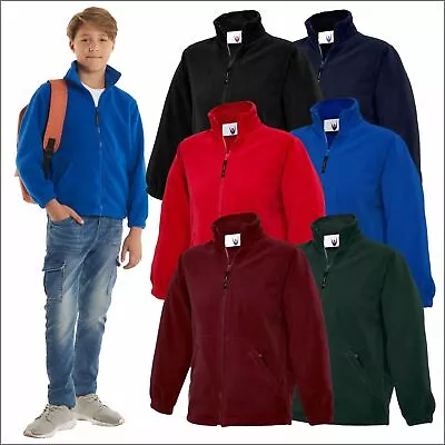 Buy Uneek Childrens Full Zip Micro Fleece Jacket Kids School Boys Girls Cardigan TOP • 13.37£