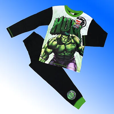 Buy Boys Official Marvel Hulk Avengers Pyjamas Age 4-10 Years  • 8.97£