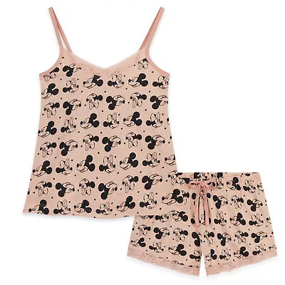 Buy Disney Mickey Mouse And Minnie Mouse Pyjamas, Womens Lounge Wear Shorts Set • 13.98£