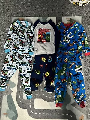 Buy Bundle Boys Fleece Pyjamas 3-4 Years,Disney Marvel Thomas The Tank Engine Batman • 15£