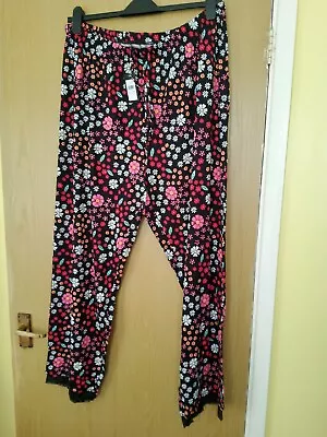 Buy Evans Very Pretty Floral Print Pyjama Bottoms. Brand New With Tag. Size 18/20  • 11.99£
