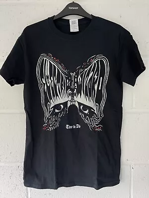 Buy Electric Wizard 'Time To Die' Black T-shirt Silver Butterfly 666 Back Print S • 14£