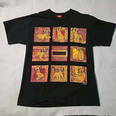 Buy Vintage Lion King Simba T-Shirt Size Large Movie Promo Single Stitch Black • 70.87£