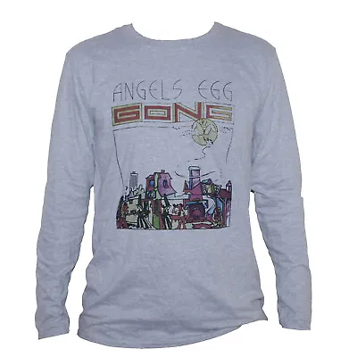 Buy Gong Psychedelic Progressive Rock Music T Shirt Long Sleeve Grey Unisex Tee • 21.25£