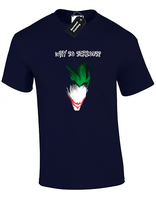 Buy Why So Serious Mens T Shirt Evil The Joker Suicide Man Gotham Scary Squad Bat • 7.99£