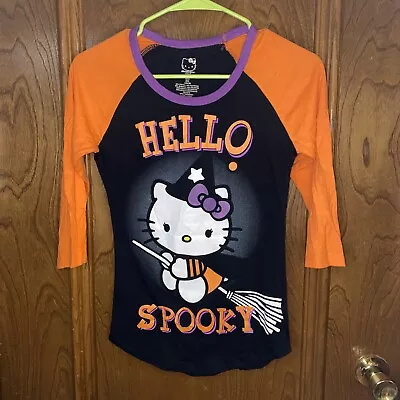 Buy Hello Kitty Halloween T-Shirt “Hello Spooky” Size Small Junior (3/5) - Bl/Orange • 9.47£