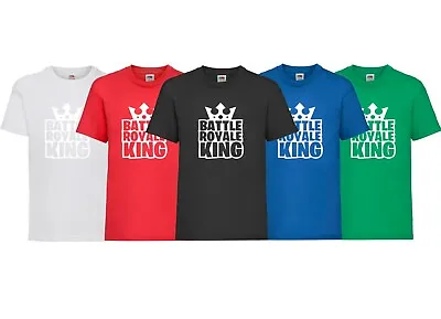 Buy Kids Battle Royale King T-Shirt Gaming Gamer Tee Top Girls Boys Summer WP • 7.99£