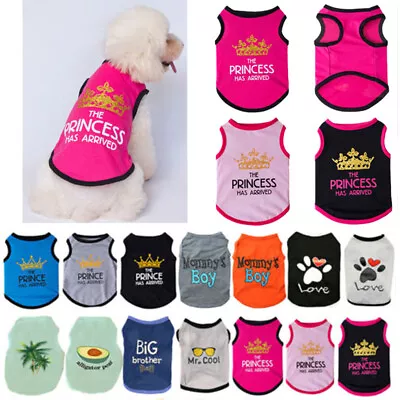 Buy Dog Lovely T Shirt Pet Clothes Apparel Vest Costumes Puppy Printed Warmer Coat* • 4.07£