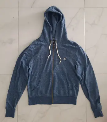 Buy DC Blue Zip Up Drawstring Hoodie Jacket Size S • 28.81£