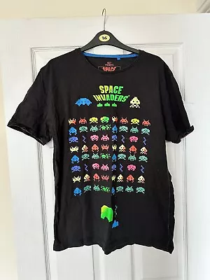 Buy Men’s Next Space Invaders Black T-Shirt Size Large (V) • 5.99£