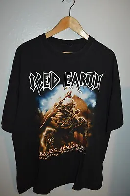 Buy 2008 Iced Earth Framing Armageddon Mens XXL Band Heavy Metal Black Shirt • 8.04£